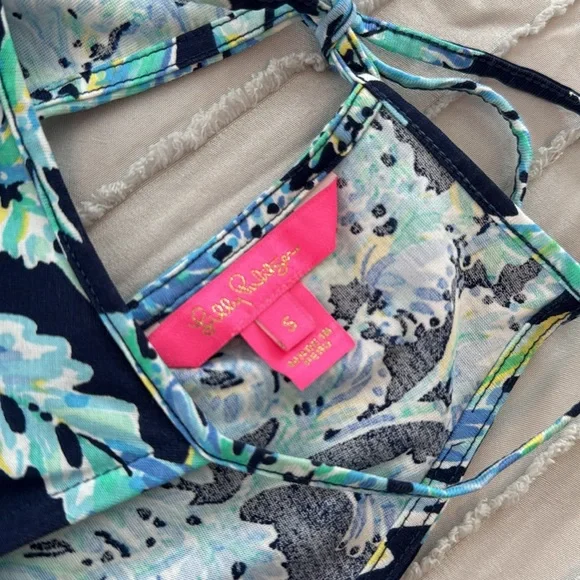 Lilly Pulitzer halter neck dress excellent used condition. Size small. - Picture 8 of 9